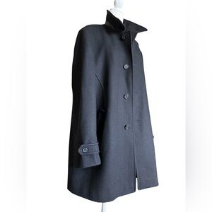 Wool Classic Black Men's Coat - Medium